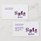 Salsa Dancing Poses Silhouettes Custom Visitekaartje (Voorkant / Achterkant)