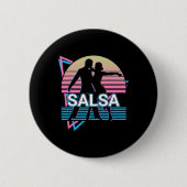 Salsa Dancing Salsa Dancer Retro Ronde Button 5,7 Cm (Voorkant)