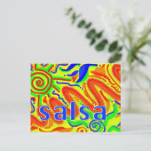 Salsa dansplezier - briefkaart (Staand voorkant)