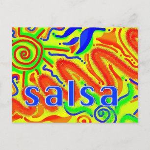 Salsa dansplezier - briefkaart