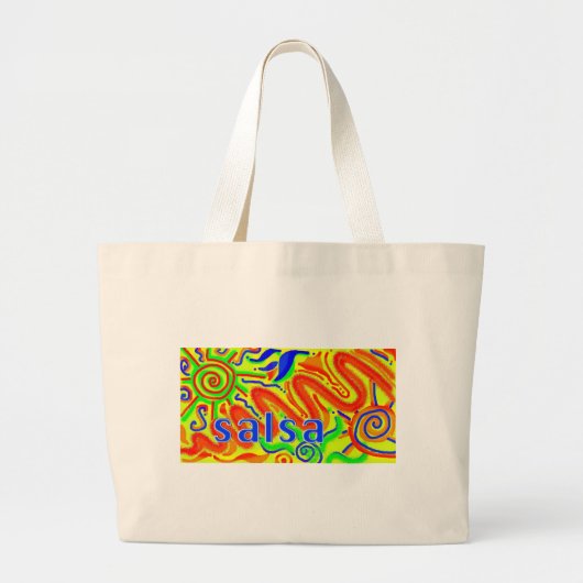 Salsa dansplezier grote tote bag (Voorkant)
