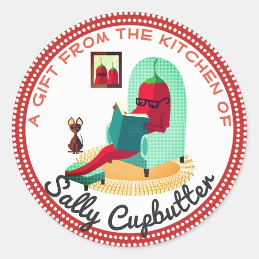 Salsa de piment de la cuisine de sticker (Devant)