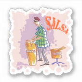 Salsa drummer contour sticker (Voorkant)