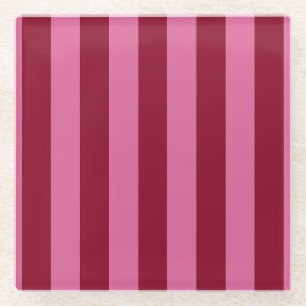 Salsa Flamingo Pink Stripe Glazen Onderzetter