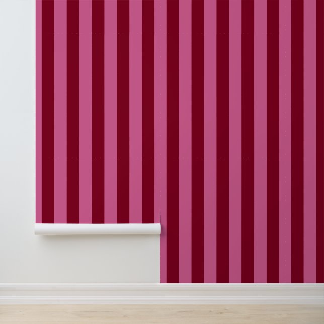 Salsa Flamingo Roze Streep Behang (Applicatie)