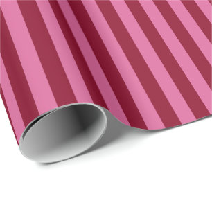 Salsa Flamingo Roze Streep Cadeaupapier