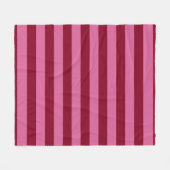 Salsa Flamingo Roze Streep Fleece Deken (Voorkant (Horizontaal))