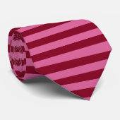 Salsa Flamingo Roze Streep Stropdas (Opgerold)