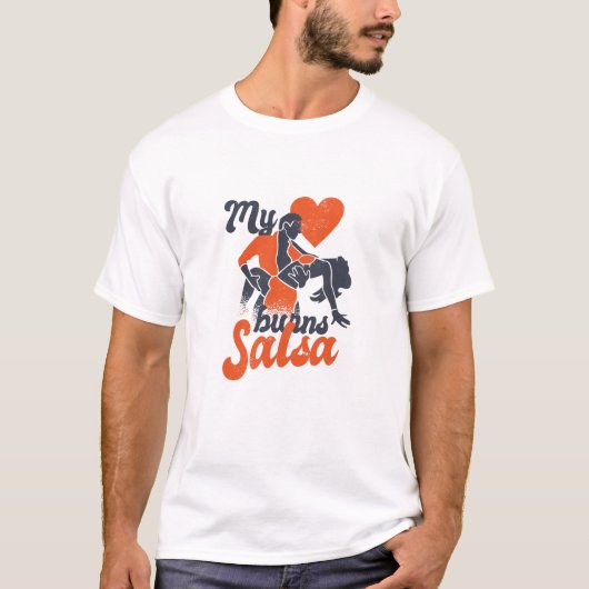 Salsa-hart T-shirt (Voorkant)