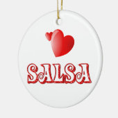 Salsa Hearts Keramisch Ornament (Links)