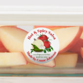 Salsa Hot & Spicy 1,5" Étiquette alimentaire circu (Apposé)