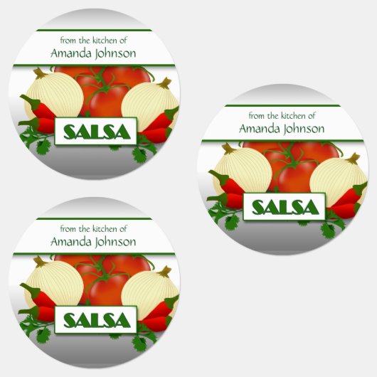 Salsa Inblikken Aangepast voedseletiket Labels (Groep)