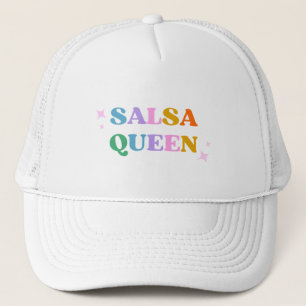 salsa koningin typografie kleurrijk retro modern trucker pet