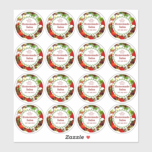 Salsa Maison De Votre Étiquette De Cuisine (Feuille)