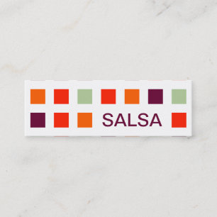 SALSA (mod.vierkanten) Mini Visitekaartje