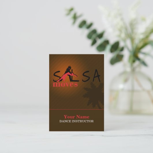 Salsa Moves - Business-, Schedule Card Afsprakenkaartje (Staand voorkant)