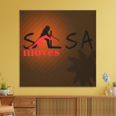 Salsa Moves - Wrapped Canvas Afdruk (Insitu (Woonkamer))