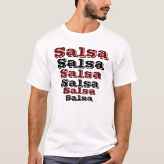 Salsa omhoog en omlaag t-shirt