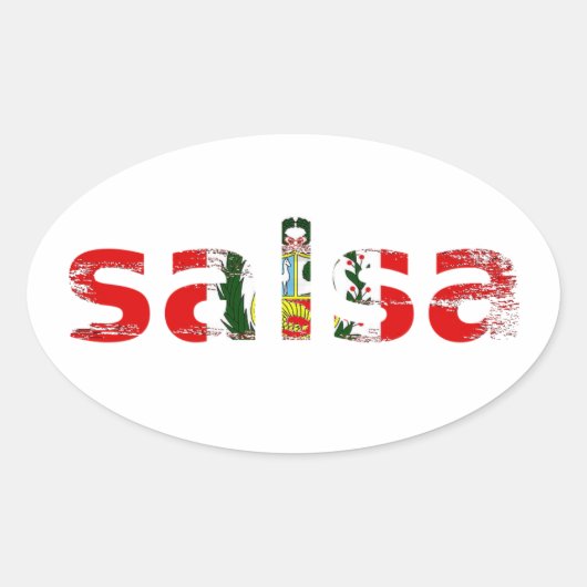 salsa Peru Ovale Sticker (Voorkant)