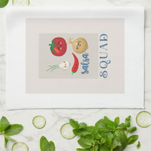 salsa squad Schattige eten humor quote Grappig Theedoek