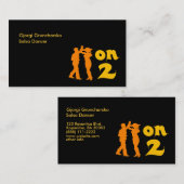 Salsa sur deux cartes de visite de danseur ou (Devant / Derrière)