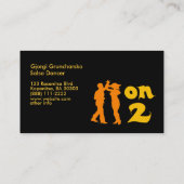 Salsa sur deux cartes de visite de danseur ou (Dos)
