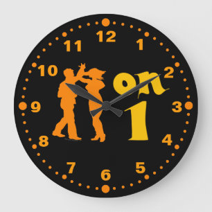 Salsa sur une horloge murale de rotation de danse