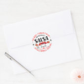 Salsa Thuisgemaakt Prettig Kerstmis Naam Pot dekse Ronde Sticker (Envelop)