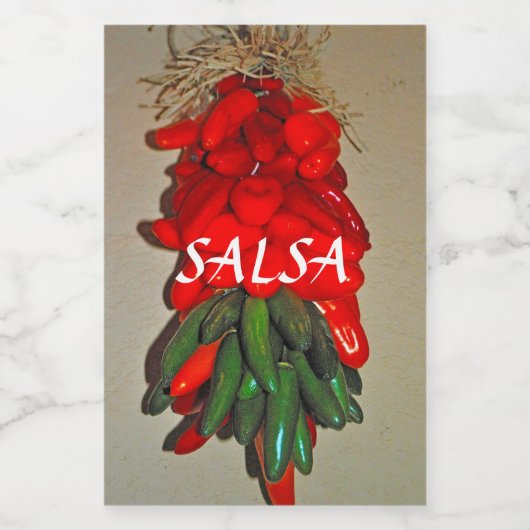 Salsa Voedsel Container Etiket (Enkel label)
