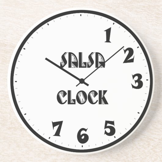 SalsaClock Zandsteen Onderzetter (Voorkant)