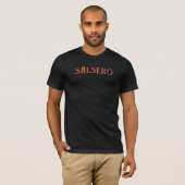 Salsero Salsa Dancer Man met Spin Silhouette Te T-shirt (Voorkant volledig)