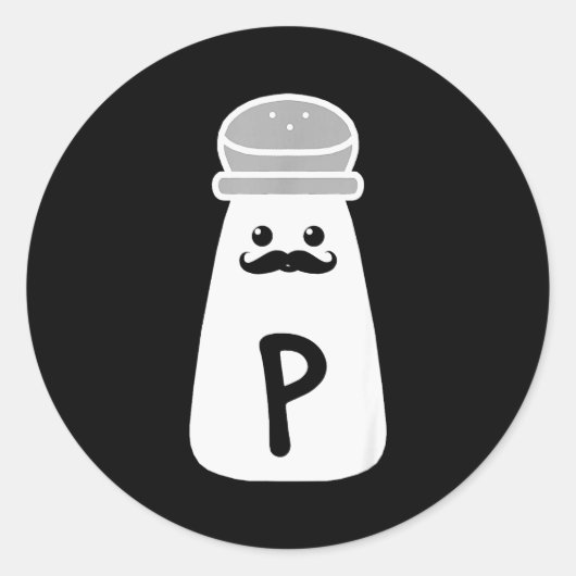 Salt And Pepper Halloween Costumes Ronde Sticker (Voorkant)