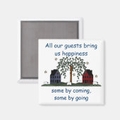 Salt Box huizen, gasten brengen geluk Magneet (Voorkant / Achterkant)