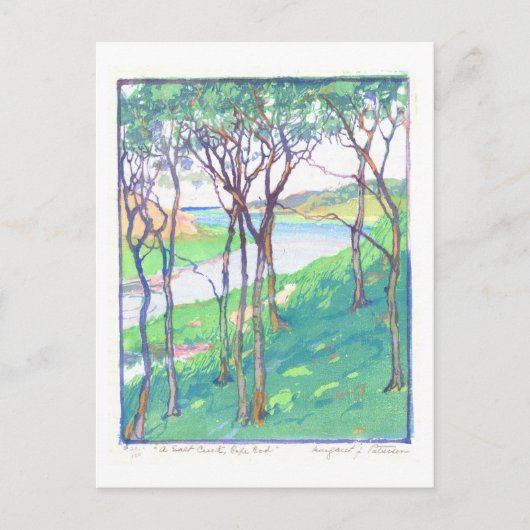 Salt Creek op Cape Cod Print Briefkaart (Voorkant)