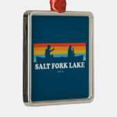 Salt Fork Lake Ohio Canoe Metalen Ornament (Rechts)