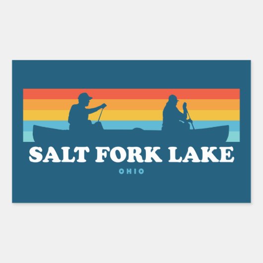 Salt Fork Lake Ohio Canoe Rechthoekige Sticker (Voorkant)