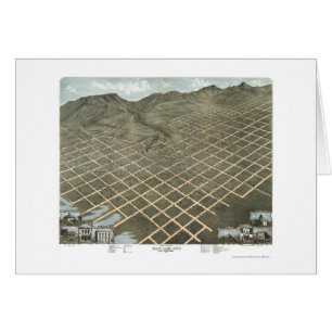 Salt Lake City, carte panoramique d'UT - 1870