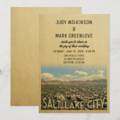 Salt Lake City Faire-part de mariage Utah (Devant / Derrière)