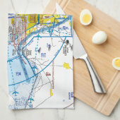 Salt Lake City Flyway Chart Theedoek (Quarter Fold)
