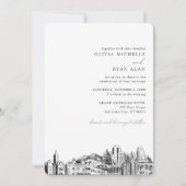 Salt Lake City Mariage Élégante Skyline Invitation (Devant)