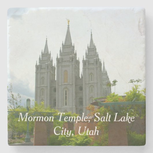 Salt Lake City Mormon Temple Stone Onderzetter (Voorkant)
