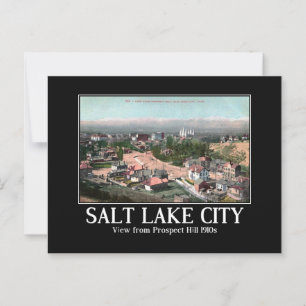 Salt Lake City UT Panorama Uitzicht jaren 1910 Briefkaart