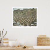 Salt Lake City, UT Panoramic Map - 1870 Poster (Keuken)