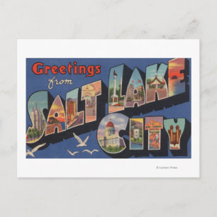 Salt Lake City, Utah - Large Letter Scenes 2 Briefkaart
