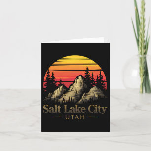 Salt Lake City Utah Mountain Hiking Souvenir Gift Kaart