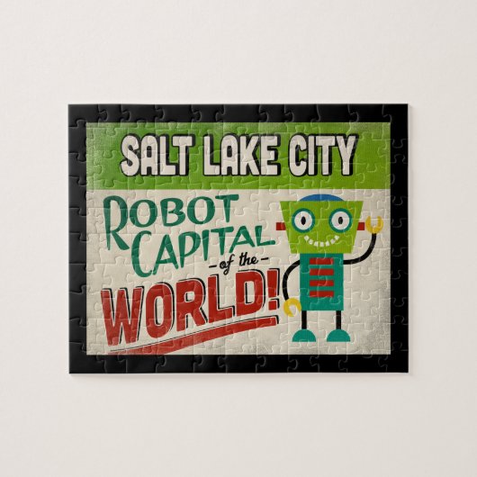 Salt Lake City Utah Robot - Funny  Legpuzzel (Horizontaal)