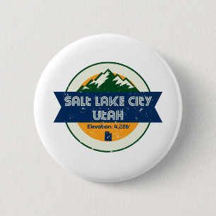 Salt Lake City Utah Ronde Button 5,7 Cm