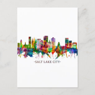 Salt Lake City Utah Skyline Feestdagenkaart