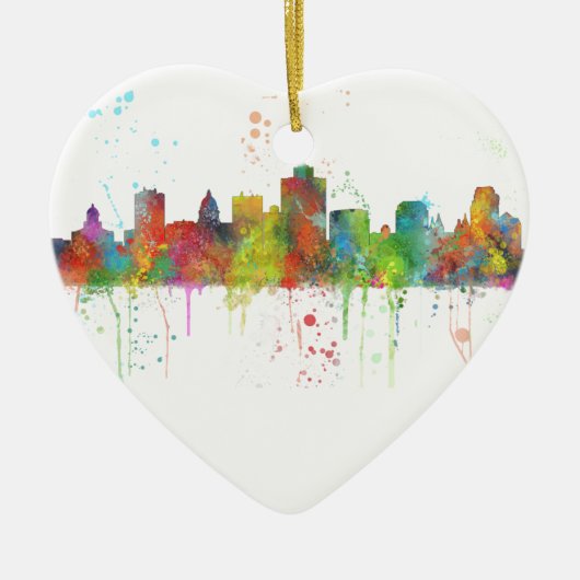 SALT LAKE CITY, UTAH SKYLINE KERAMISCH ORNAMENT (Voorkant)