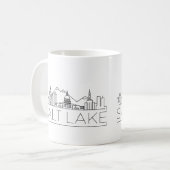Salt Lake City, Utah Stylisé Skyline Coffee Mug (Devant gauche)
